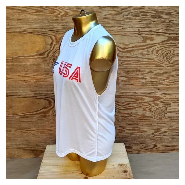 Runyon Wonen's Star USA Muscle Tank great for Running, Hiking, Trails, Outdoor Fitness Made In USA