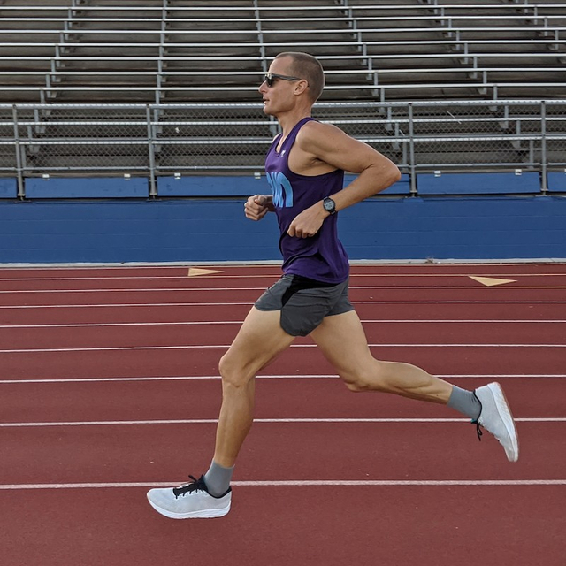 Runyon American Made In USA Mens Running Apparel Purple Tank Top Singlet Track and Field Performance Sportswear
