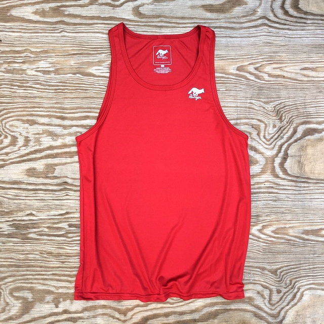 Runyon American Made In USA Mens Running Clothing Red Tank Top Singlet Fitness Athletic Performance Wear