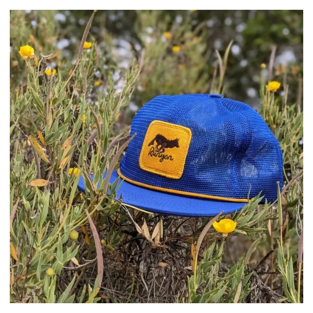 Runyon American Made In USA Royal California Gold Trucker Hat Trail Running Hiking Outdoor Fitness Runyon Canyon Apparel