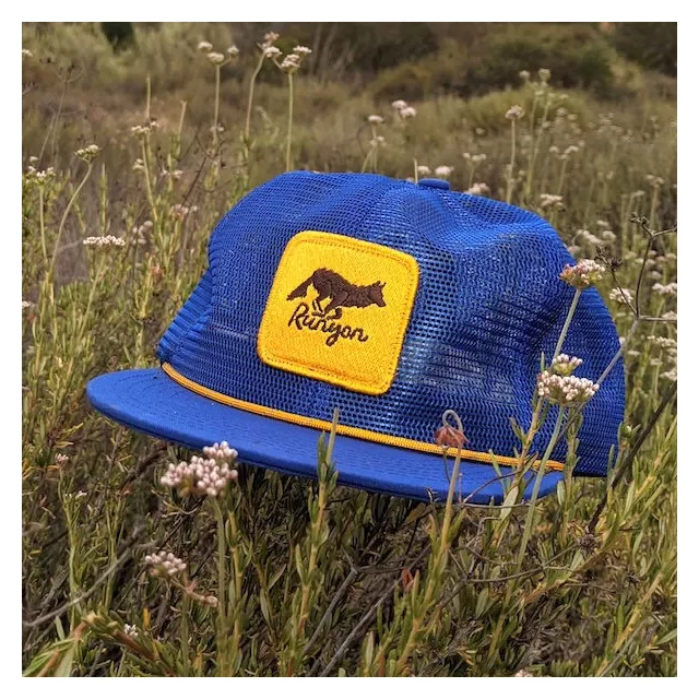 Runyon American Made In USA Royal California Gold Trucker Hat Trail Running Hiking Outdoor Fitness Runyon Canyon Apparel