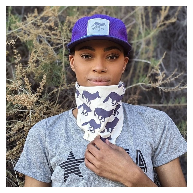 Runyon Canyon Apparel Signature Wild Natural Plum Signature Bandana Made In USA. Great for running, hiking and all outdoor activities