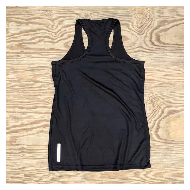 Runyon American Made In USA Womens Running Fitness Apparel Black Reflective Tank Top Singlet Performance Sportswear Runyon American Made In USA Womens Running Fitness Apparel Black Reflective Tank Top Singlet Performance Sportswear