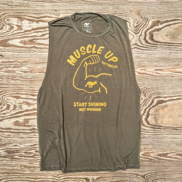 Runyon Canyon Apparel Men's Golden Sage Muscle Up Muscle Tank | Made In USARunyon Canyon Apparel Men's Golden Sage Muscle Up Muscle Tank | Made In USA