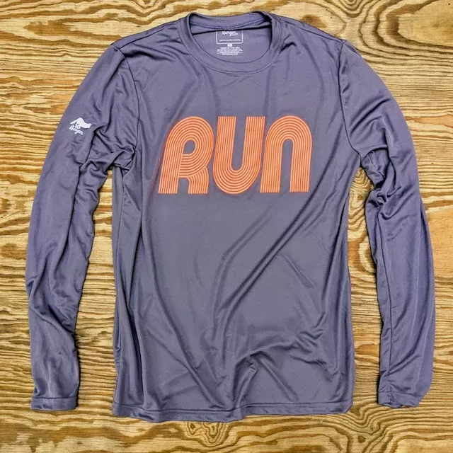 Runyon Neon Orange Greystone Long Training Performance Shirt Made In USA Runyon Canyon Apparel