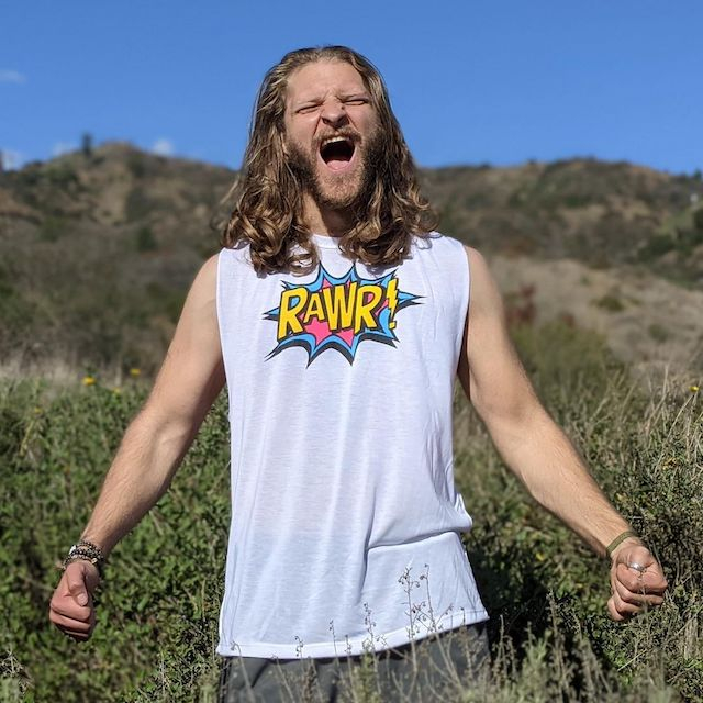 Runyon Canyon Apparel Mens RAWR Muscle Tank Running Hiking Fitness Performance Sportswear American Made In USA