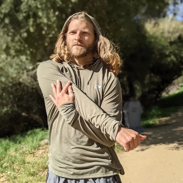 Men's Sierra Sage Fitness Hoodie Made In USA Performance wear Hiking, Running, Trails, Outdoor Fitness