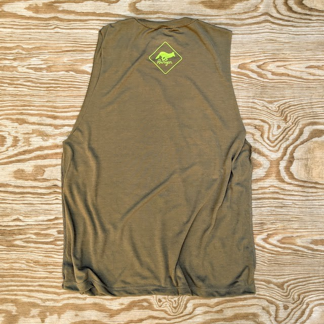 Runyon Canyon Apparel Womens Muscle Up Neon Sage Muscle Tank | Made In USA
