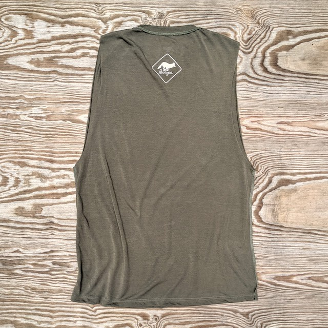 Runyon Canyon Apparel Mens Puma Paw Sage Muscle Tank | Made In USA