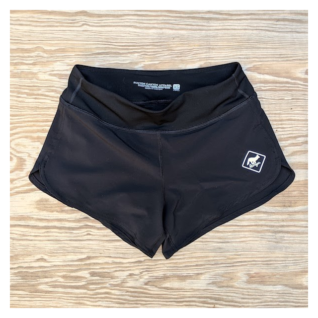 Runyon Women's Black Performance Running Shorts. American Made In USA