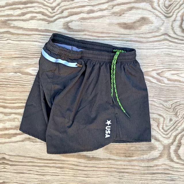 Runyon Unisex 3" Charcoal Performance Running Short Made In USA | Runyon Canyon Apparel