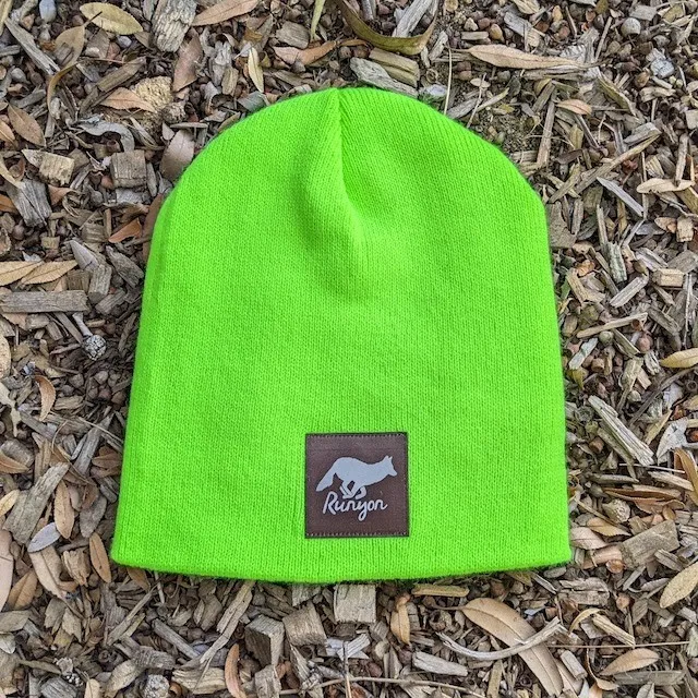 Runyon Canyon Apparel Electric Green Woods Reflective Beanie Made In USA