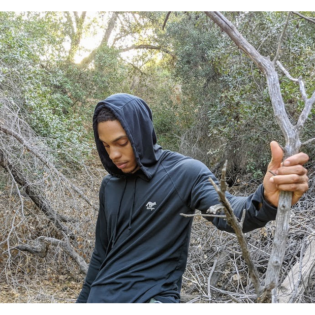 Runyon Mens Black Ninja Fitness Hoodie Made In USA Performance Sportswear