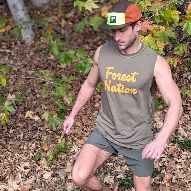 Runyon Mens Forest Nation Adventure Club Sage Muscle Tank Made In USA