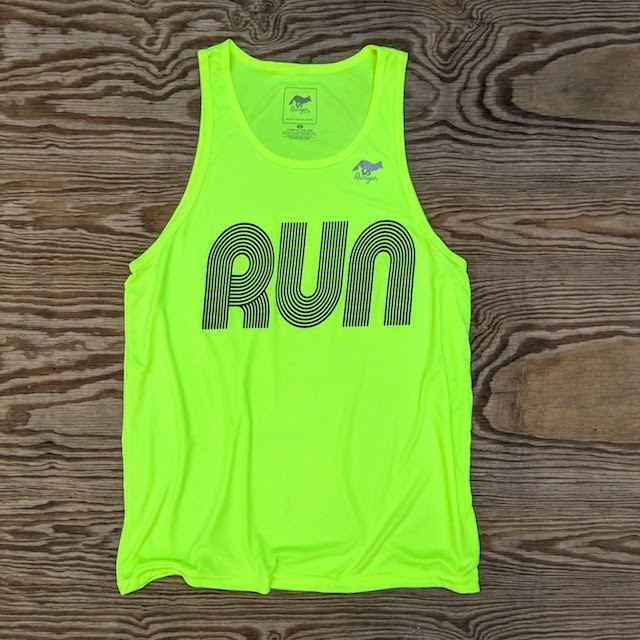 Runyon Men's Neon Yellow RUN Fitness Training Tank Performance Sportswear Made In USA