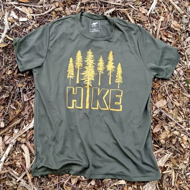 Runyon Canyon Apparel Mens Unisex Earthy Mustard HIKE Performance Trail Shirt Made In USA