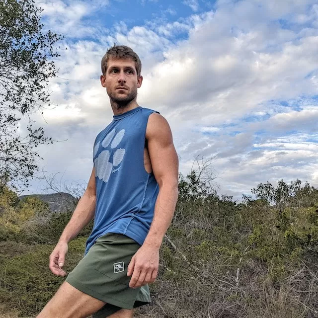 Runyon Puma Paw Smokin Blue Muscle Fitness Tank Top Made In USA