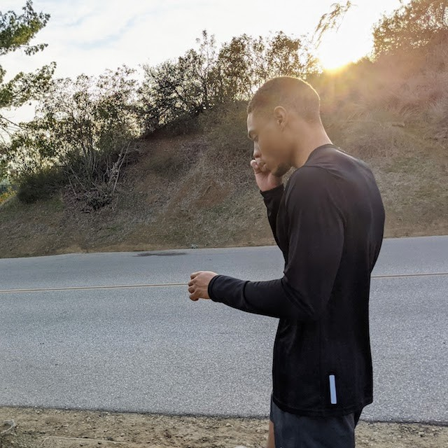 Runyon Mens Black Reflective Script Performance Long Sleeve Training Shirt Made In USA