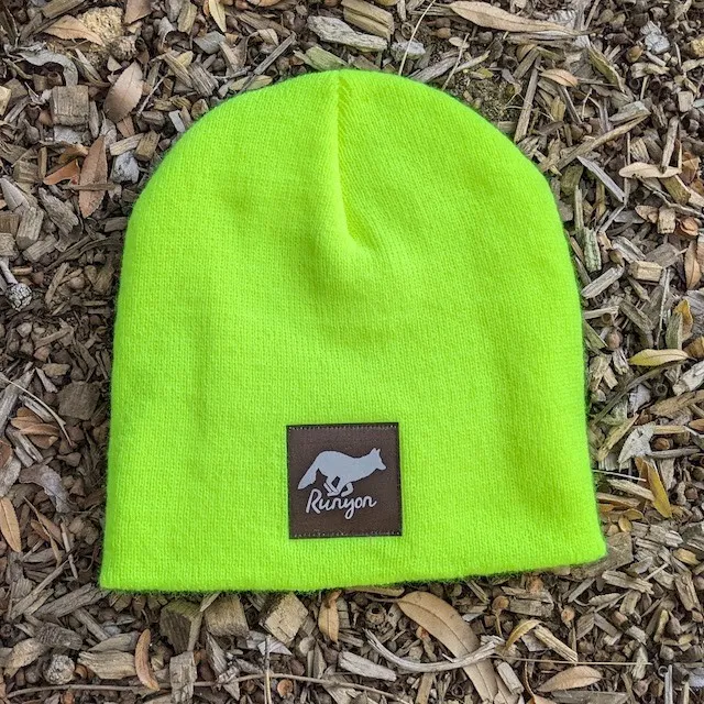 Runyon Canyon Apparel Neon Woods Electric Green Performance Beanie Made In USA