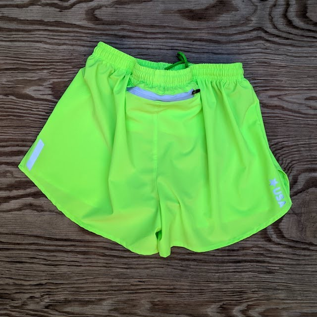 Runyon Unisex 3" Neon Yellow Performance Running Short Made In USA | Runyon Canyon Apparel