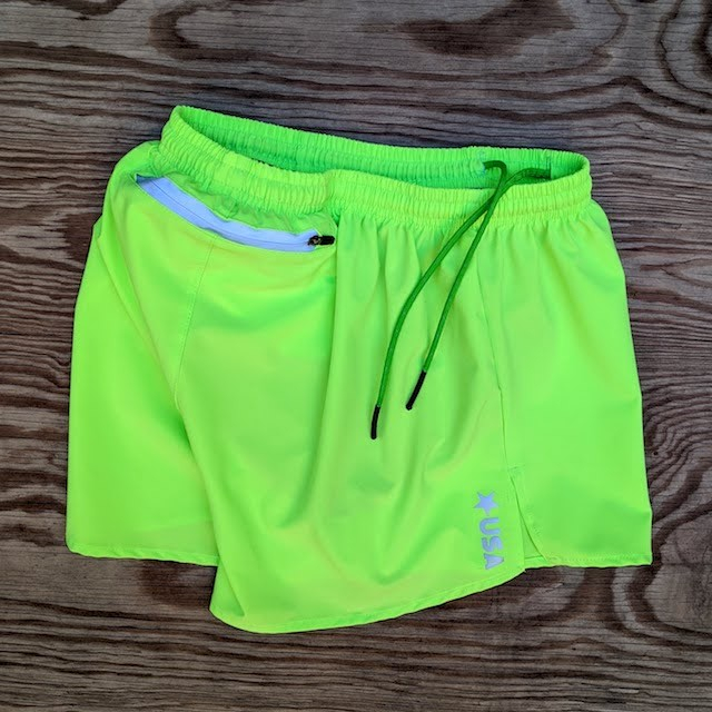 Runyon Unisex 3" Neon Yellow Performance Running Short Made In USA | Runyon Canyon Apparel