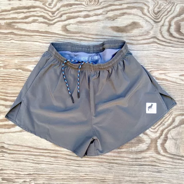 Runyon Steel Grey Unisex 3" Performance Running Short Made In USA | Runyon Canyon Apparel