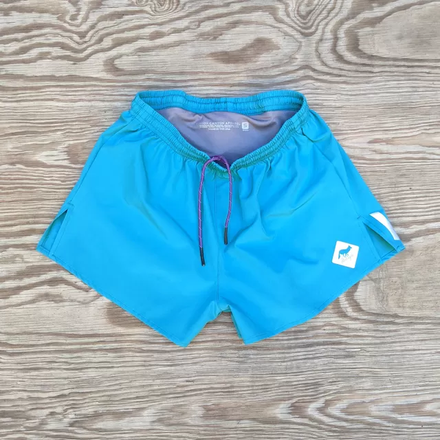 Runyon Unisex 3" Teal Performance Running Short Made In USA