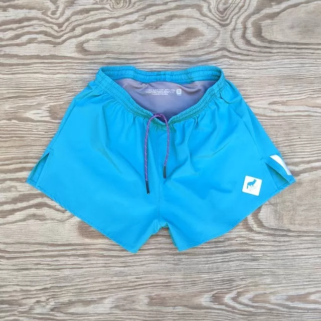Runyon Unisex 3" Teal Performance Running Short Made In USA