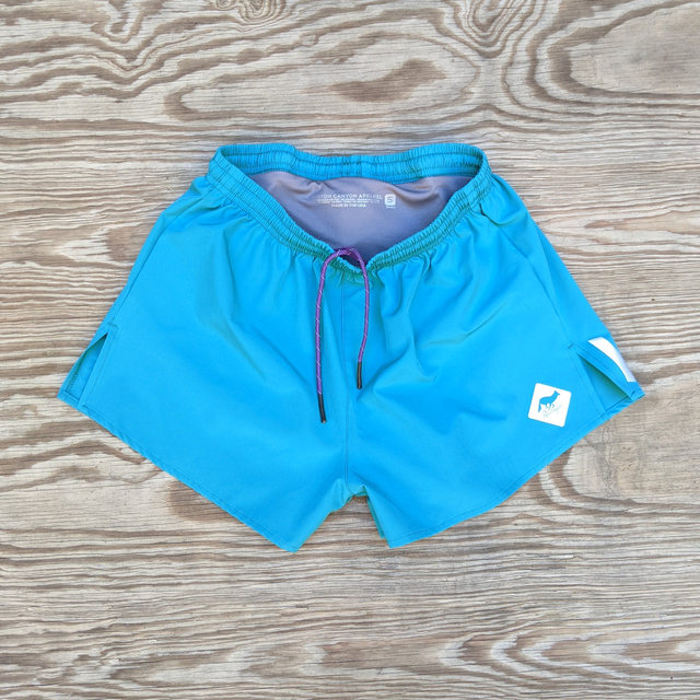 Runyon Unisex 3" Teal Performance Running Short Made In USA