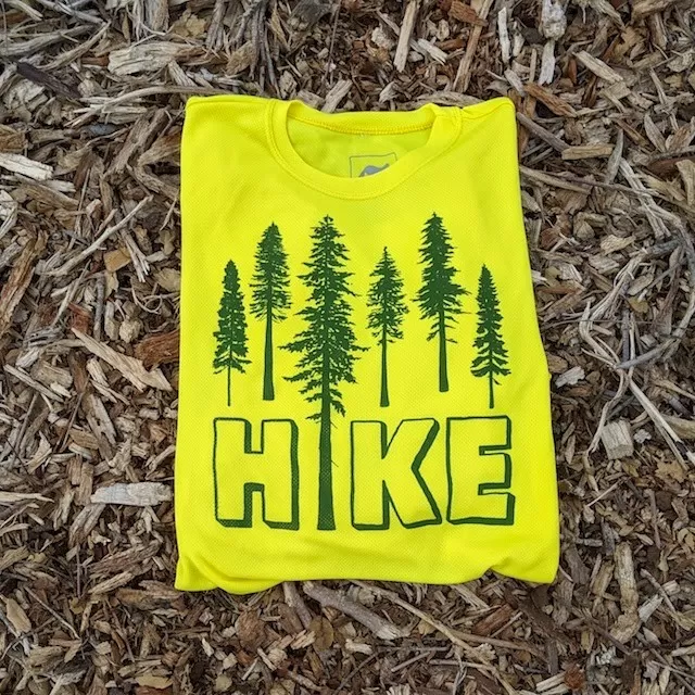 Runyon Canyon Apparel Women's HIKE Yellow Forest Long Performance Technical Trail Shirt Made IN USA