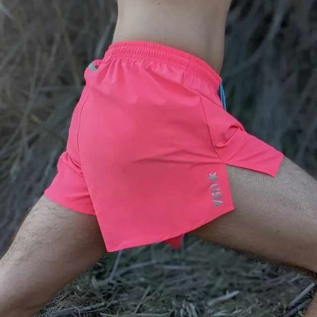 Runyon Unisex 3" Hot Pink Performance Running Short Made In USA | Runyon Canyon Apparel