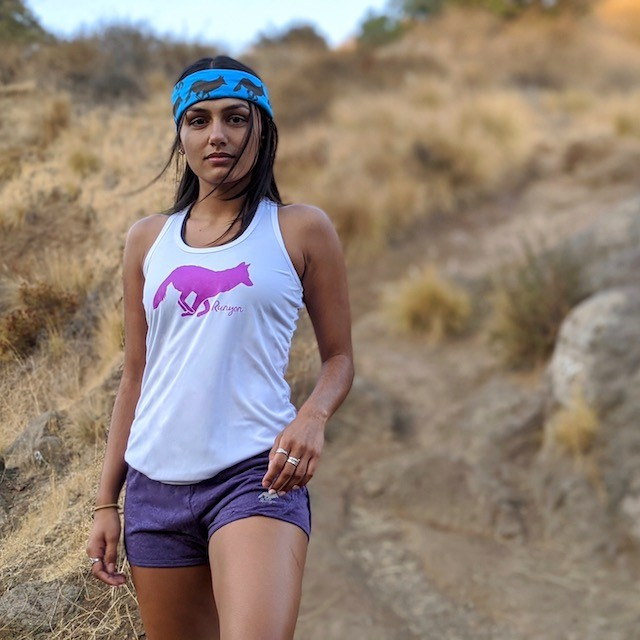 Runyon Canyon Apparel Hot Purple Logo Fitness Tank Made In The USA