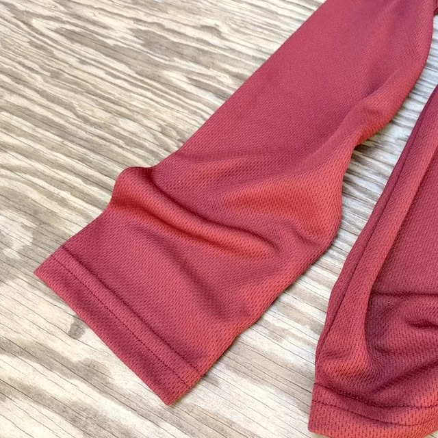 Mens Manzanita Maroon Long Sleeve Technical Trail Performance Running Hiking Shirt Made In USA