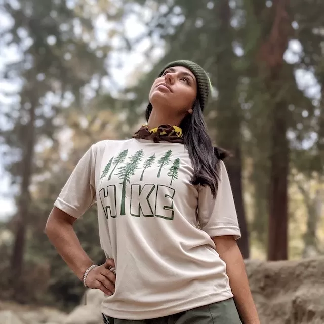 Runyon Hike Natural Evergreen Unisex Tech Trail Performance Shirt Made In USA