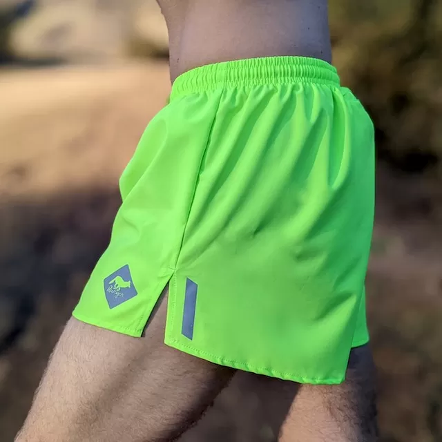 Runyon Unisex 3" Neon Yellow Performance Running Short Made In USA | Runyon Canyon Apparel