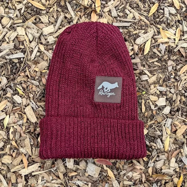 Runyon Wild Blackberry Reflective Knit Beanie Made In USA | Runyon Canyon Apparel Runyon Wild Blackberry Reflective Knit Beanie Made In USA | Runyon Canyon Apparel