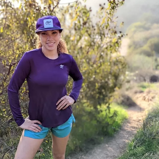 Runyon Womens Purple Long Sleeve Performance Trail Shirt Made In USA Runyon Womens Purple Long Sleeve Performance Trail Shirt Made In USA