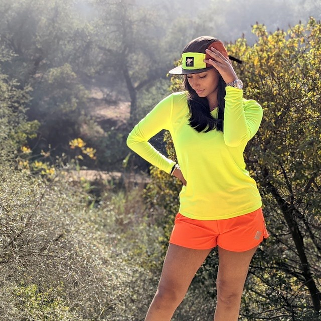 Runyon Canyon Apparel Womens Neon Yellow Long Sleeve Training Shirt Made In USA