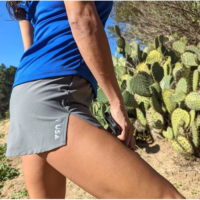 Runyon Steel Grey Unisex 3" Performance Running Short Made In USA | Runyon Canyon Apparel Runyon Steel Grey Unisex 3" Performance Running Short Made In USA | Runyon Canyon Apparel