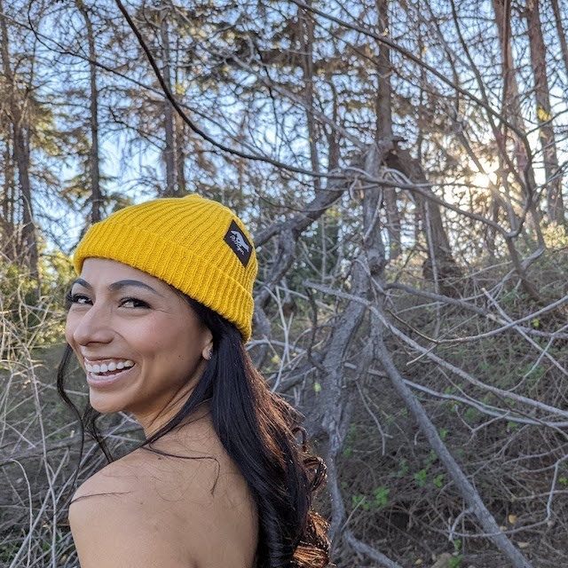 Runyon Honey Mustard Reflective Knit Beanie American Made In USA | Runyon Canyon Apparel