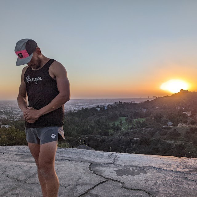 Runyon Mens Made In USA Running Fitness Short Steel Grey