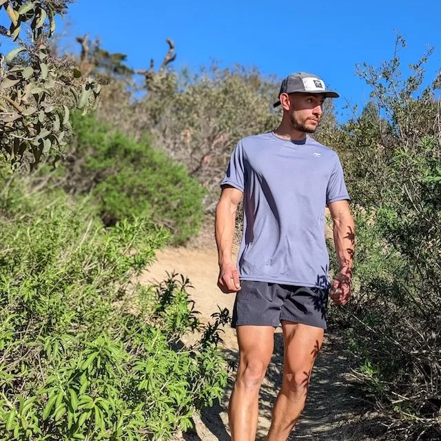 Mens Steel Grey Technical Trail Shirt Made In USA - Great for Hiking