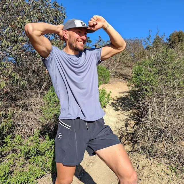 Mens Steel Grey Technical Trail Shirt Made In USA - Great for HikingMens Steel Grey Technical Trail Shirt Made In USA - Great for Hiking