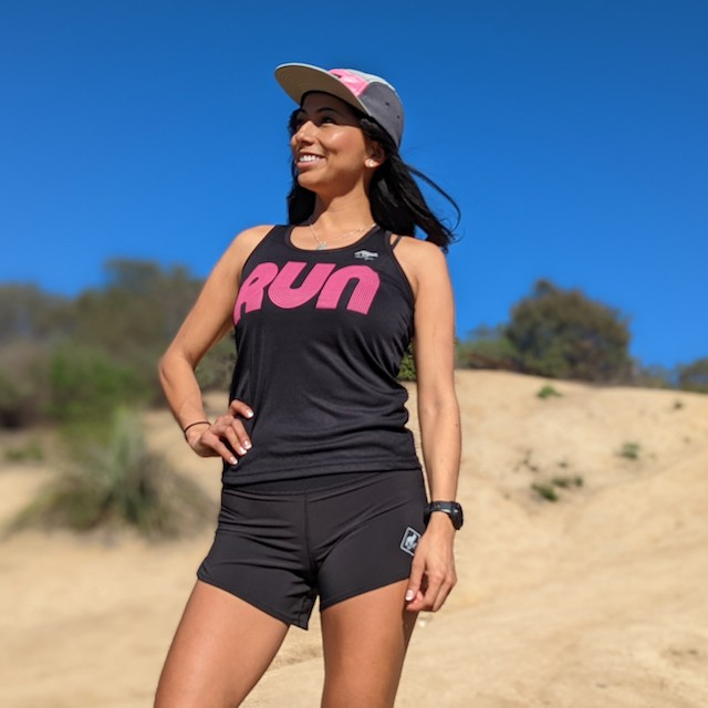 Runyon Black Hot Pink RUN Fitness Tank Made In USA Runyon Canyon Apparel