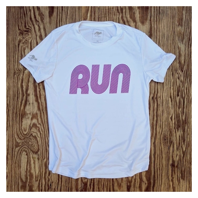 Runyon Women's White RUN Performance Training Shirt Made In USA