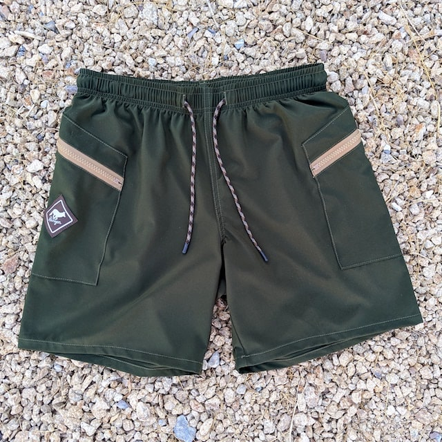 Runyon TrailStash 7" Olive Green  TrailStash Gravel Performance Short