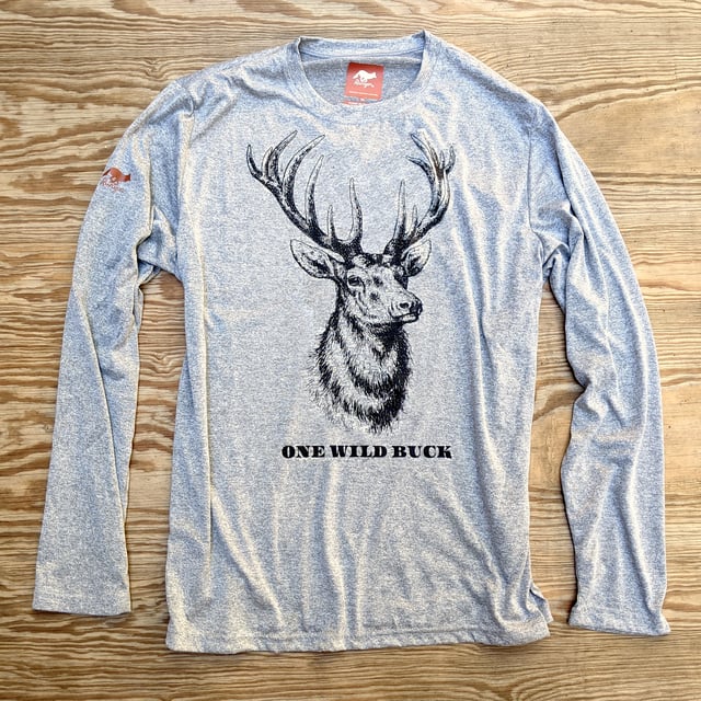 Runyon Canyon Apparel Mens One Wild Buck Signature Long Performance Fitness Shirt Made In USA