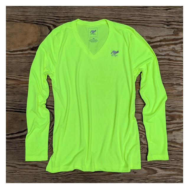 Runyon Canyon Apparel Women's Neon Yellow Long Training Performance Fitness Shirt Made In USA