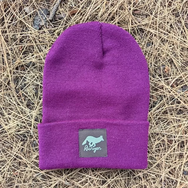 Runyon Canyon Apparel Violet Purple Classic Cuffed Beanie Made In USA