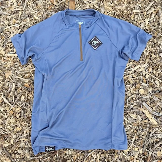 Runyon Mens American Made In USA Gravel Cycling Jersey - Steel Grey